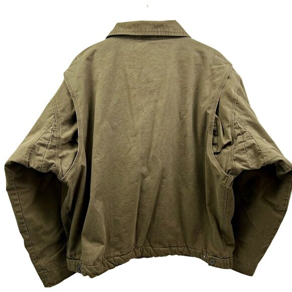 Cabelas Jacket Men 2XLarge Brown Sherpa Lined Cotton Collar Full Zip Heavy Work - Picture 5 of 13